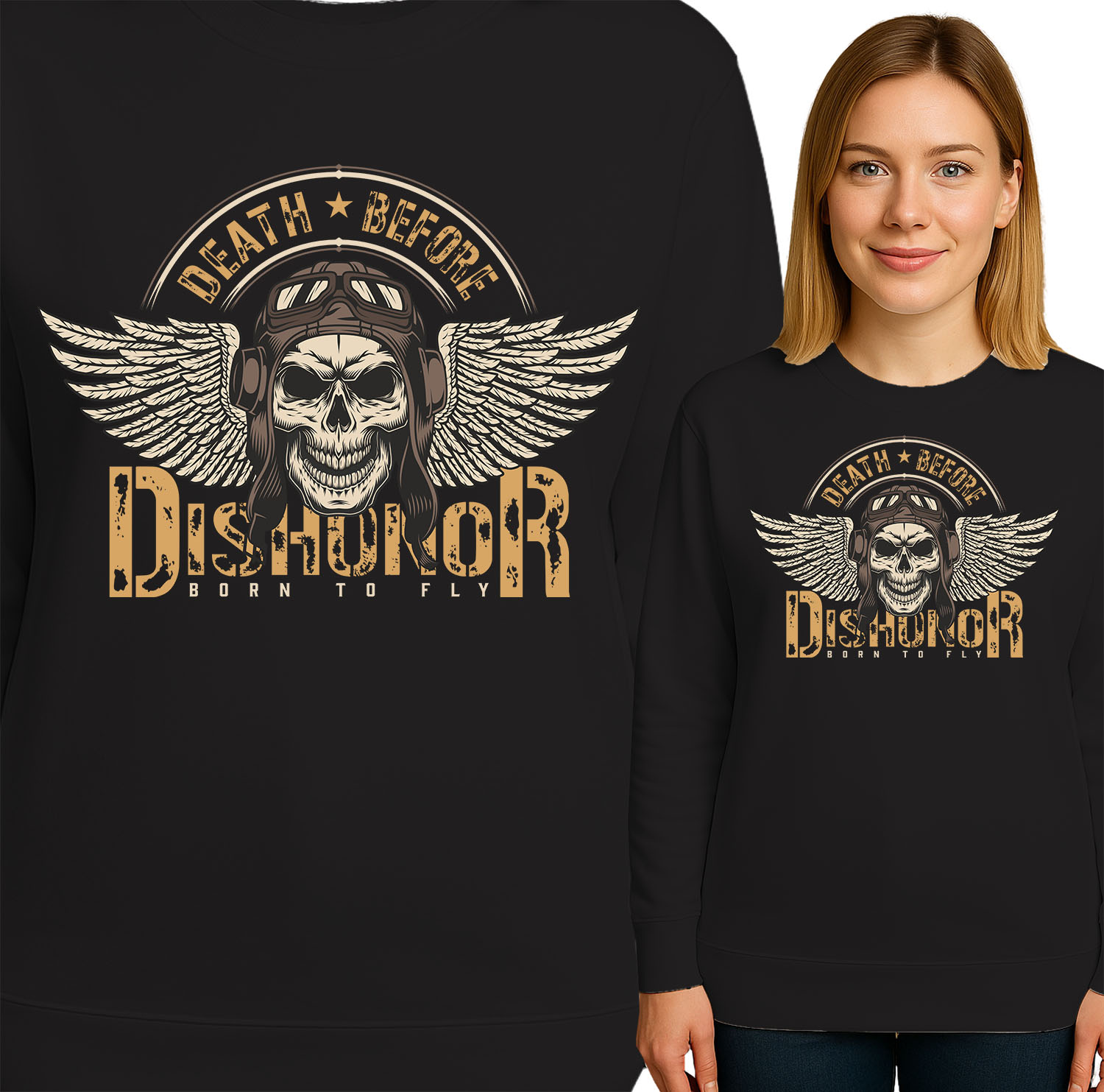 'DEATH BEFORE DISHONOR - BORN TO FLY'