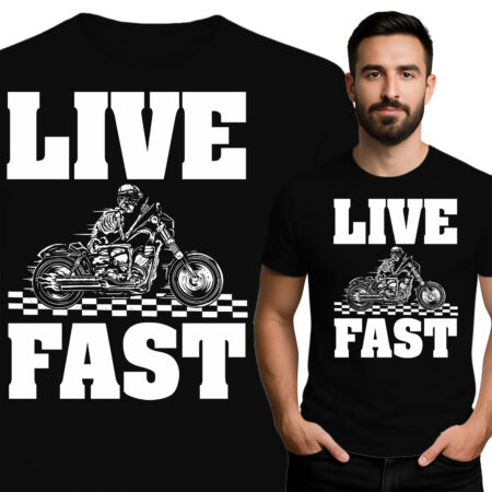 'Live Fast' z motocyklem