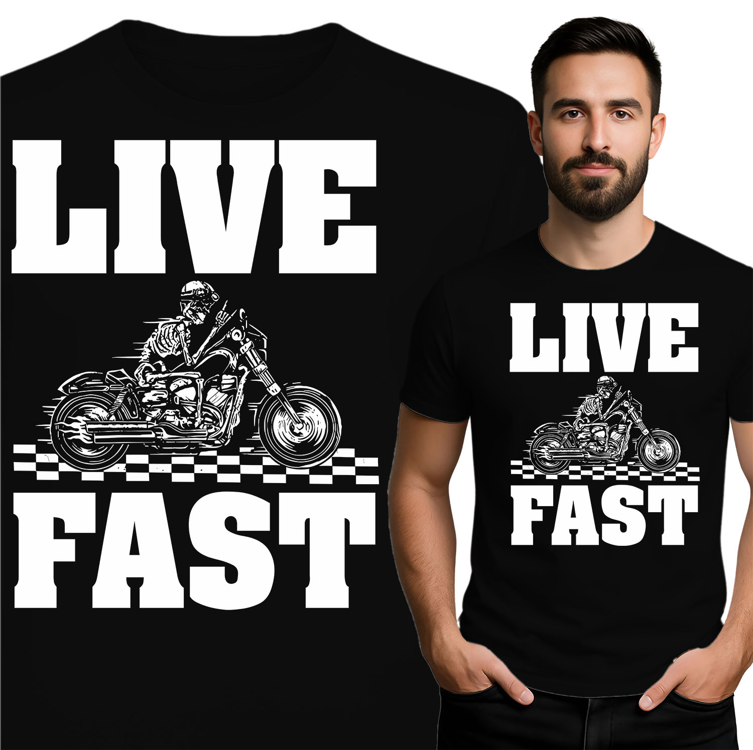 'Live Fast' z motocyklem