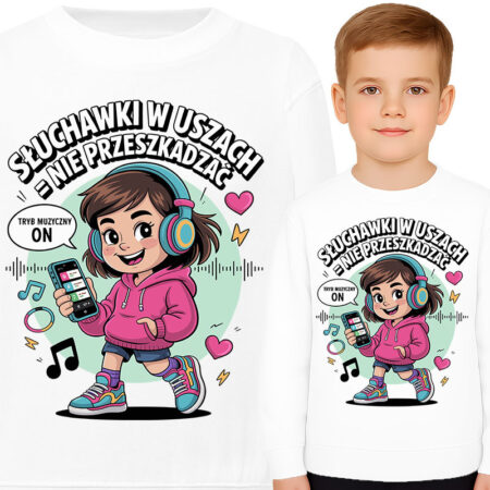 'Słuchawki w uszach tryb muzyczny ON'