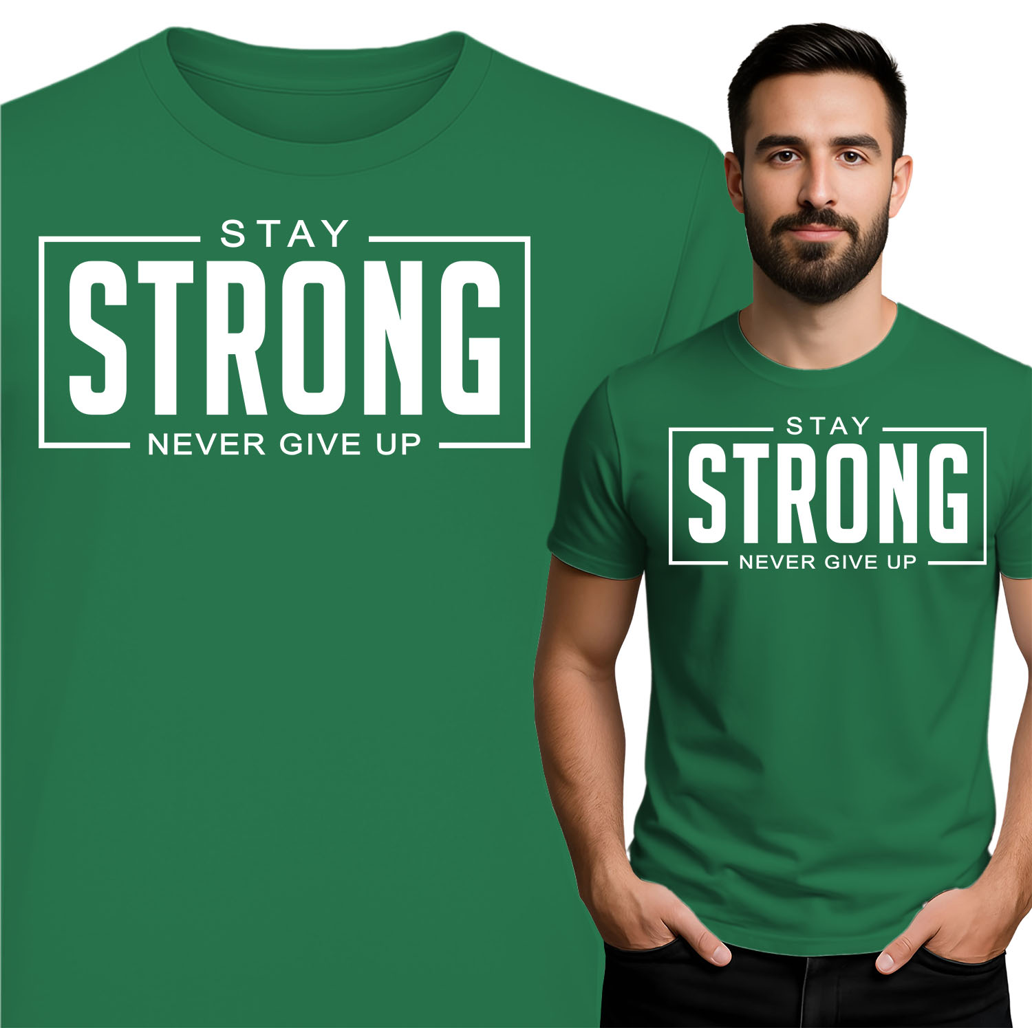 'Stay Strong Never Give Up'