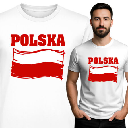 'Polska' z flagą