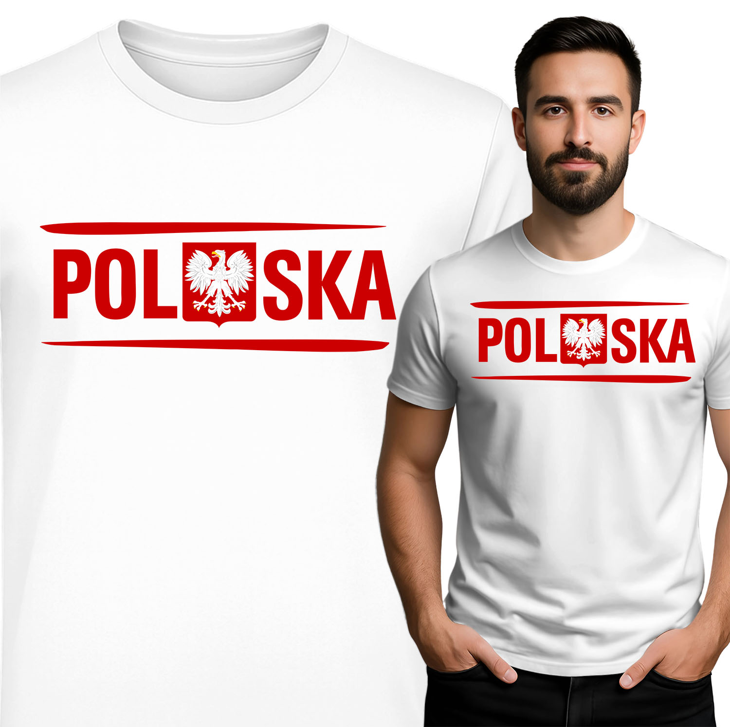 'Polska' z godłem