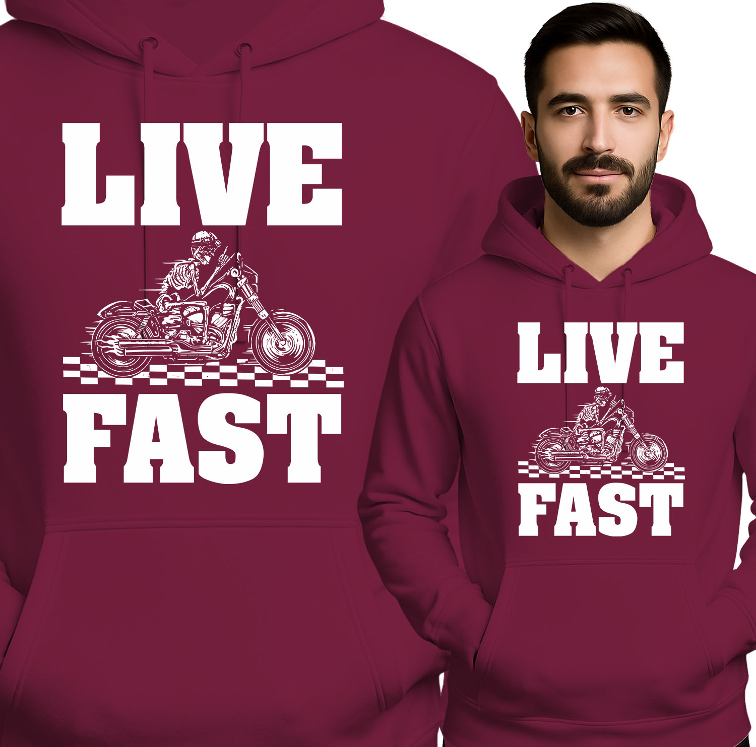 'Live Fast' z motocyklem
