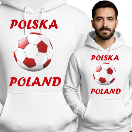 'Polska Poland' biało czerwona piłka