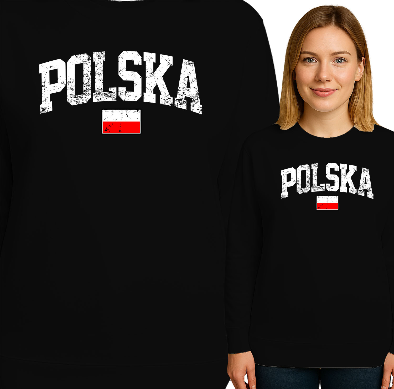 'POLSKA' z flaga