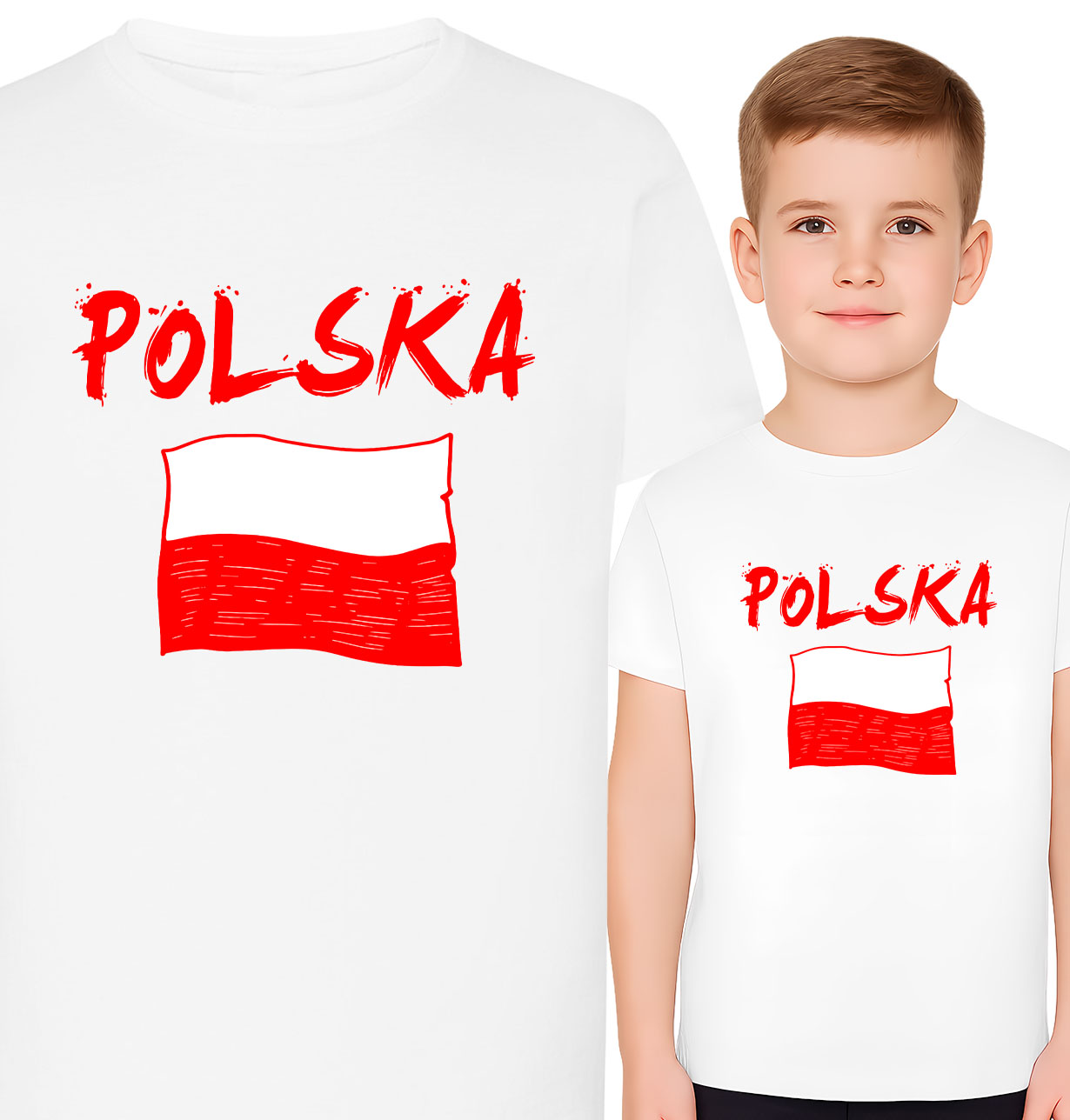 'Polska' z Flaga narodowa