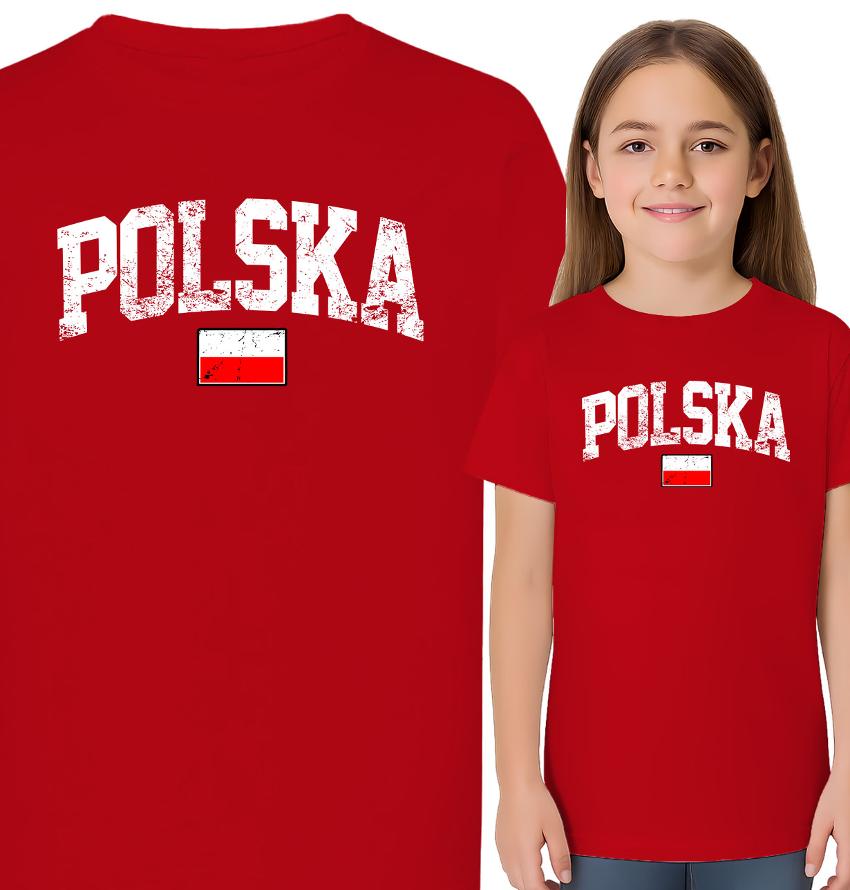 'POLSKA' z flaga