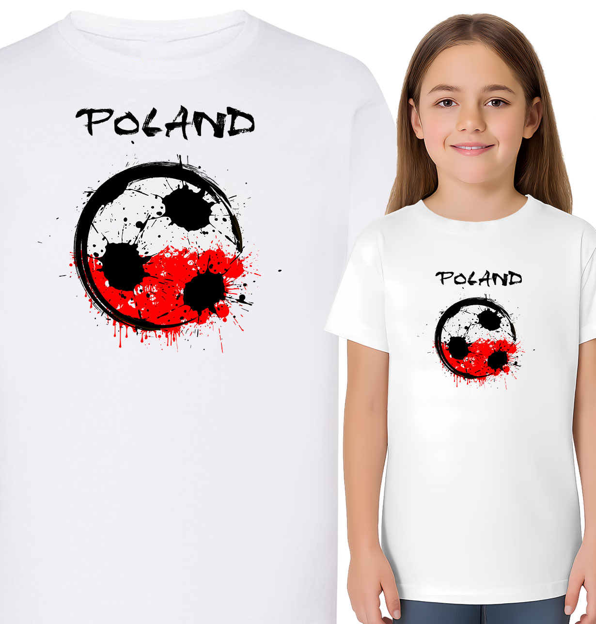 'Poland' z piłką nożną