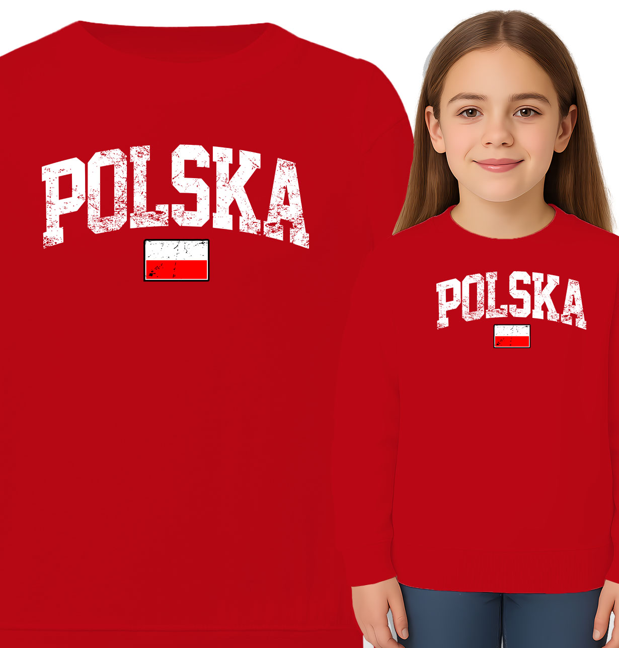 'POLSKA' z flaga