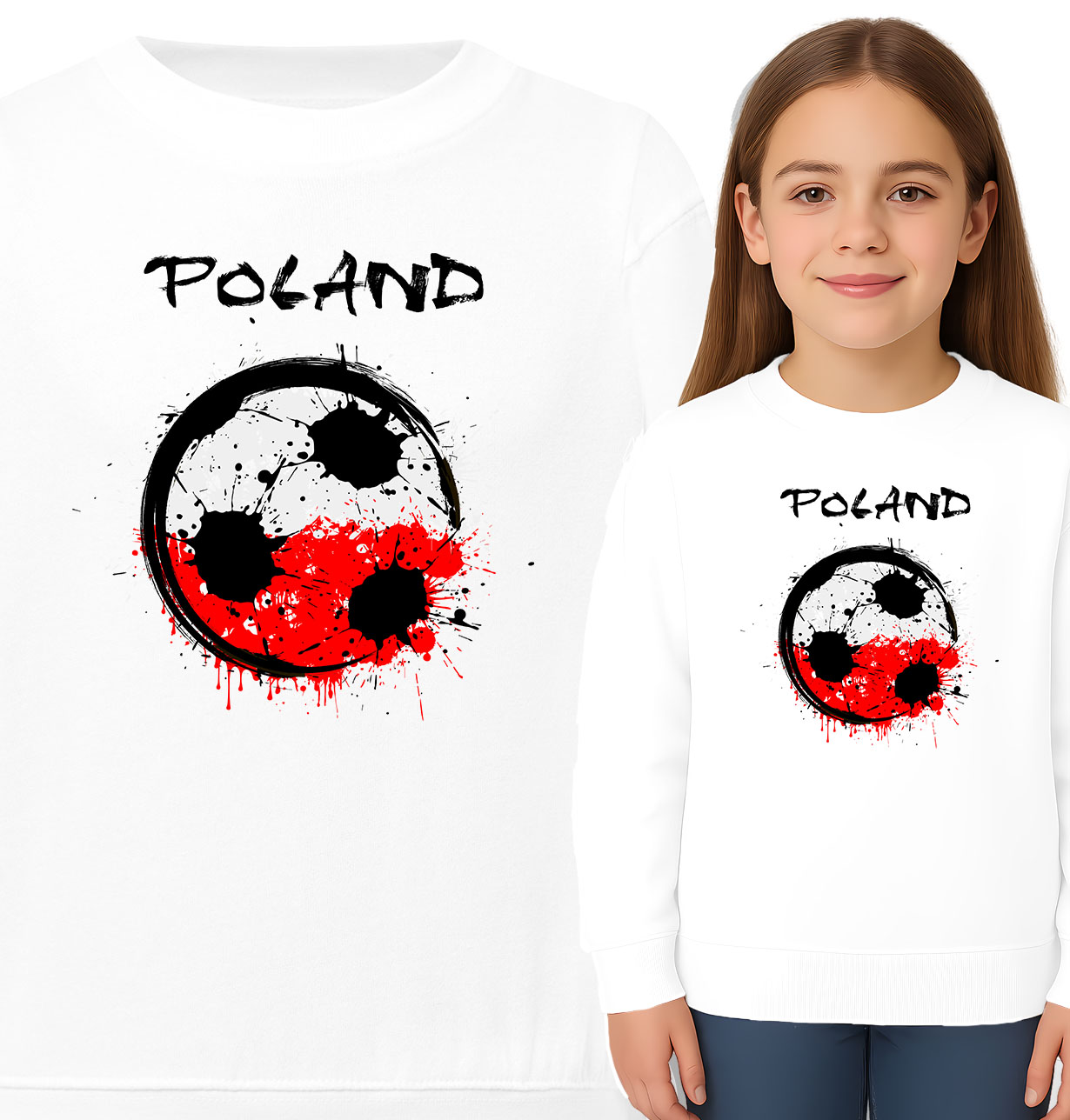 'Poland' z piłką nożną