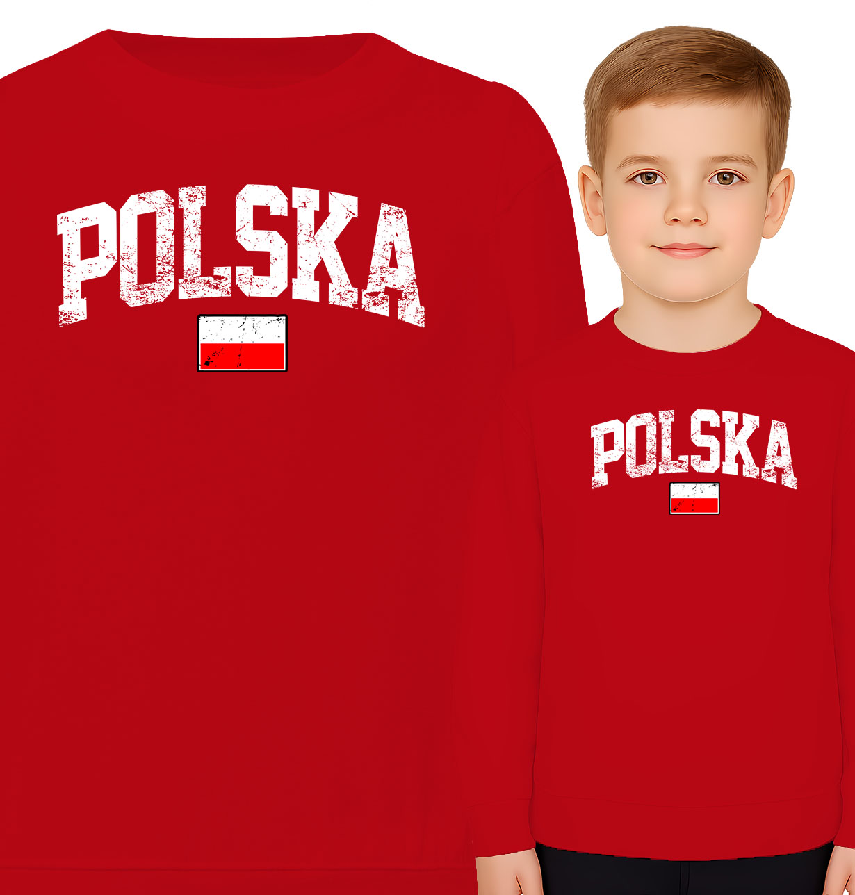 'POLSKA' z flaga