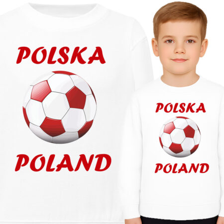 'Polska Poland' biało czerwona piłka
