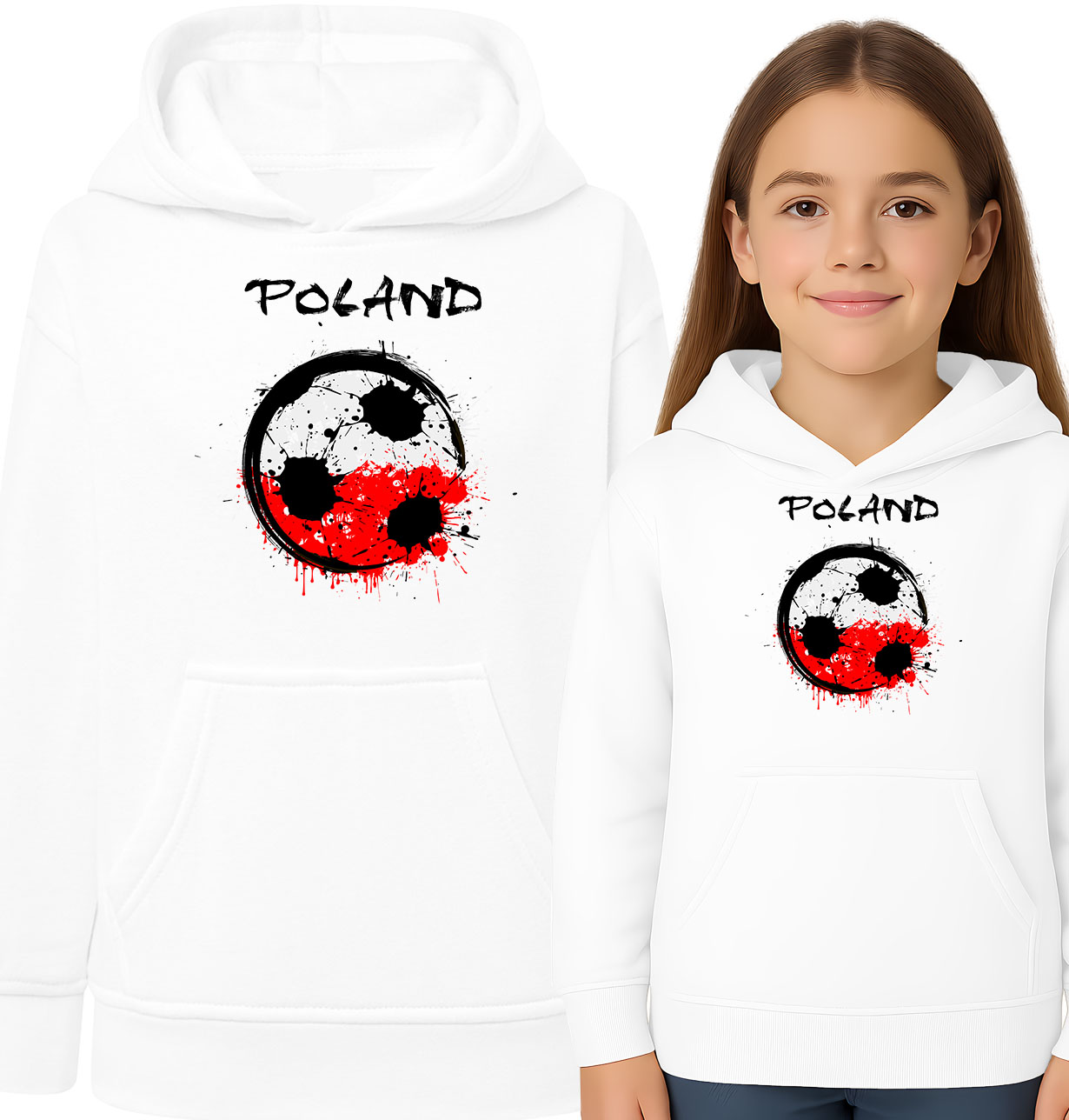 'Poland' z piłką nożną