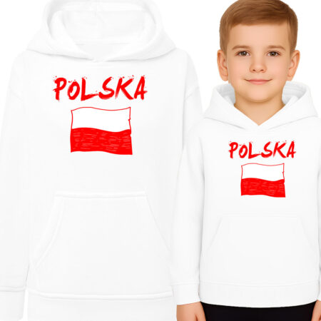 'Polska' z flagą narodową