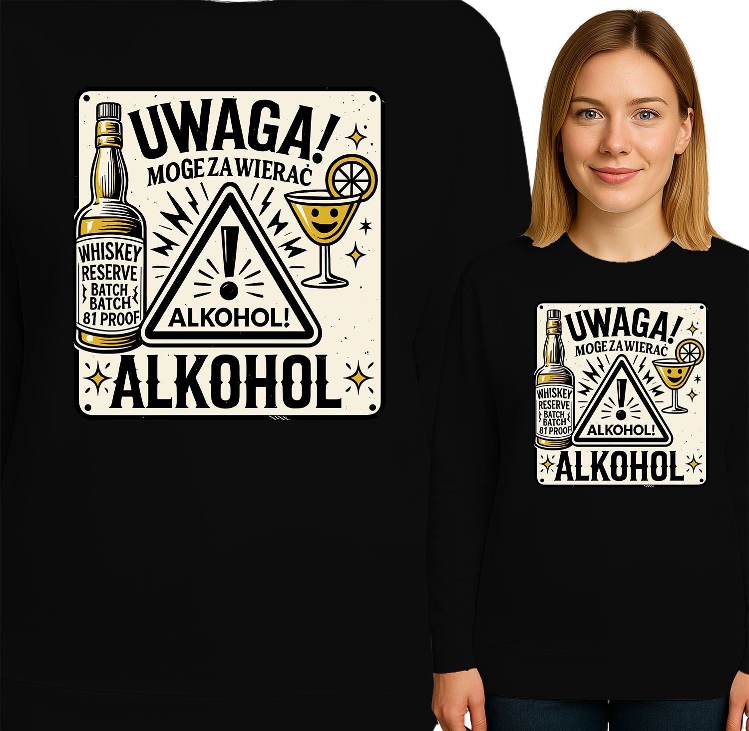 'UWAGA! MOGE ZAWIERAC ALKOHOL'