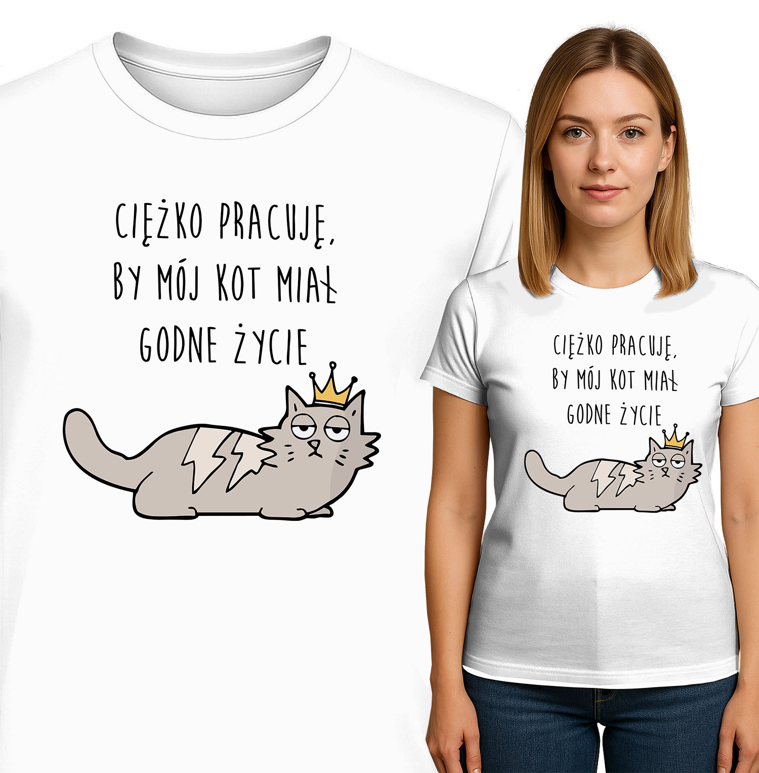 'CIĘŻKO PRACUJE. BY MÓJ KOT MIAL GODNE ŻYCIE'