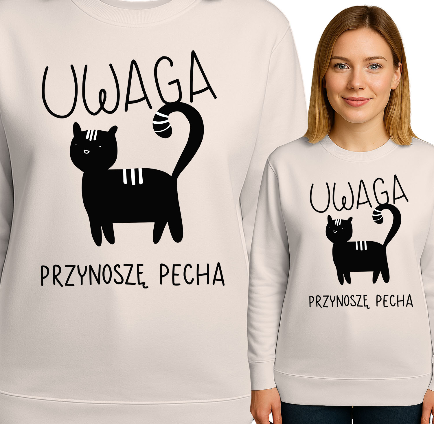 'UWAGA PRZYNOSZĘ PECHA'