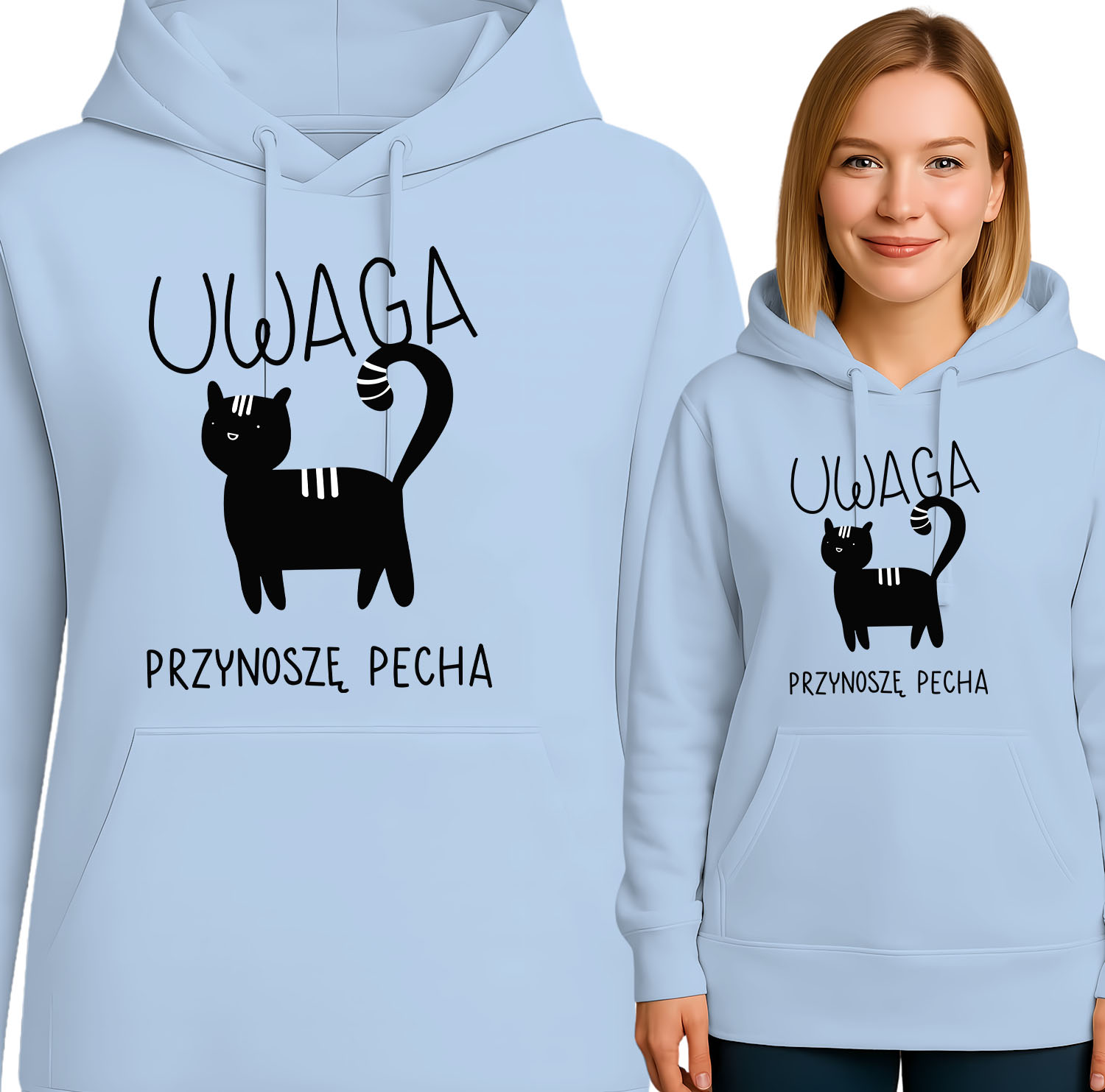 'UWAGA PRZYNOSZĘ PECHA'