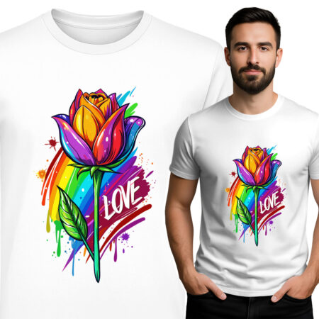 'Rainbow Rose of Love'