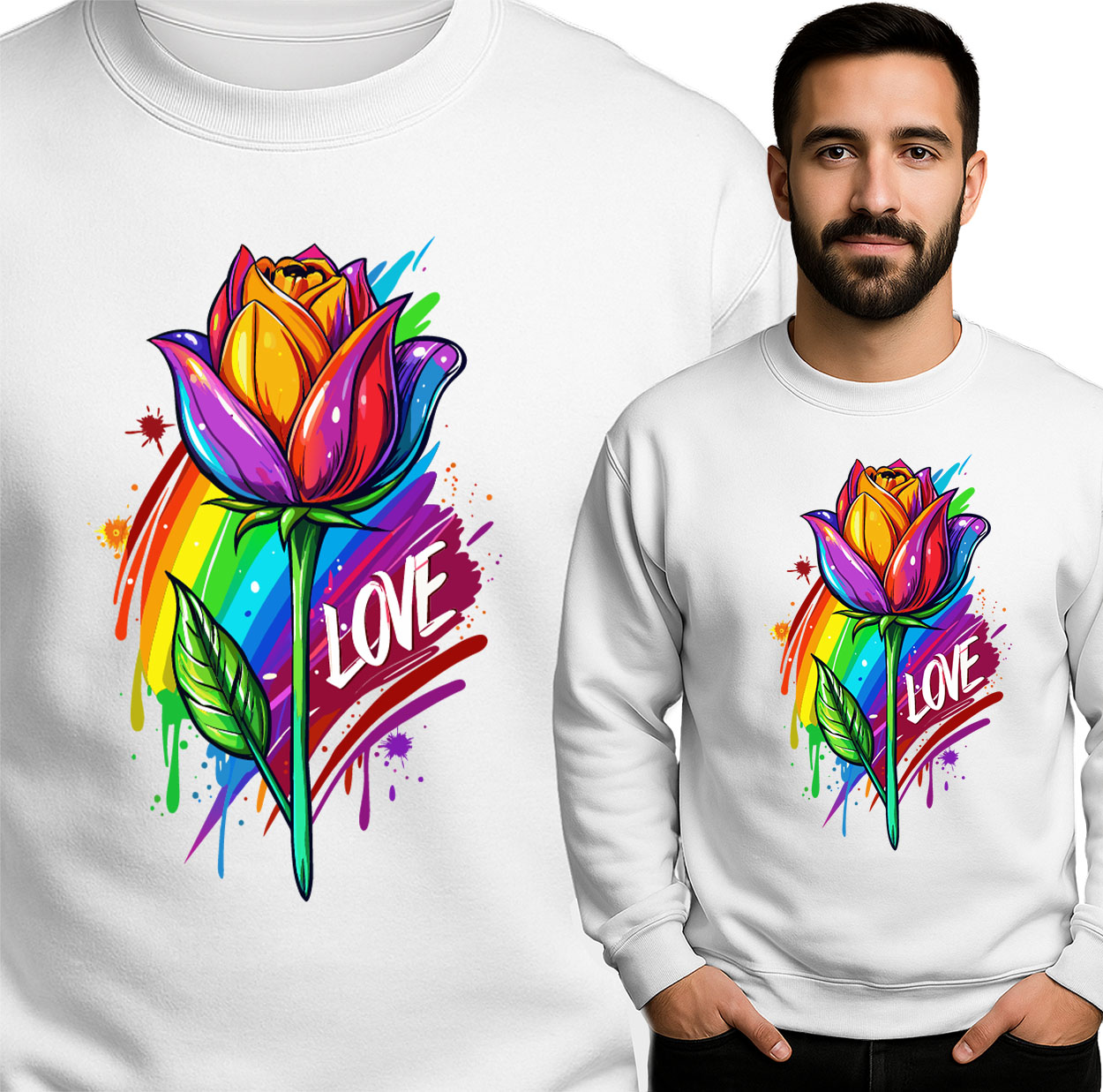 'Rainbow Rose of Love'