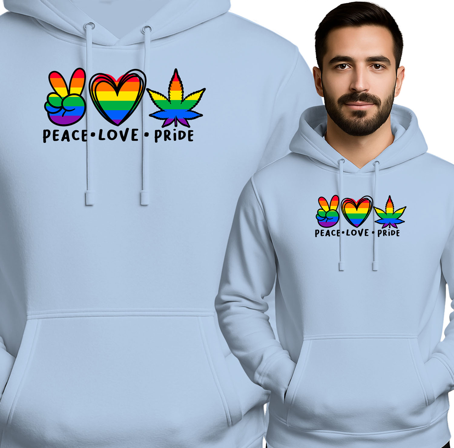 'PEACE LOVE. PRIDE'