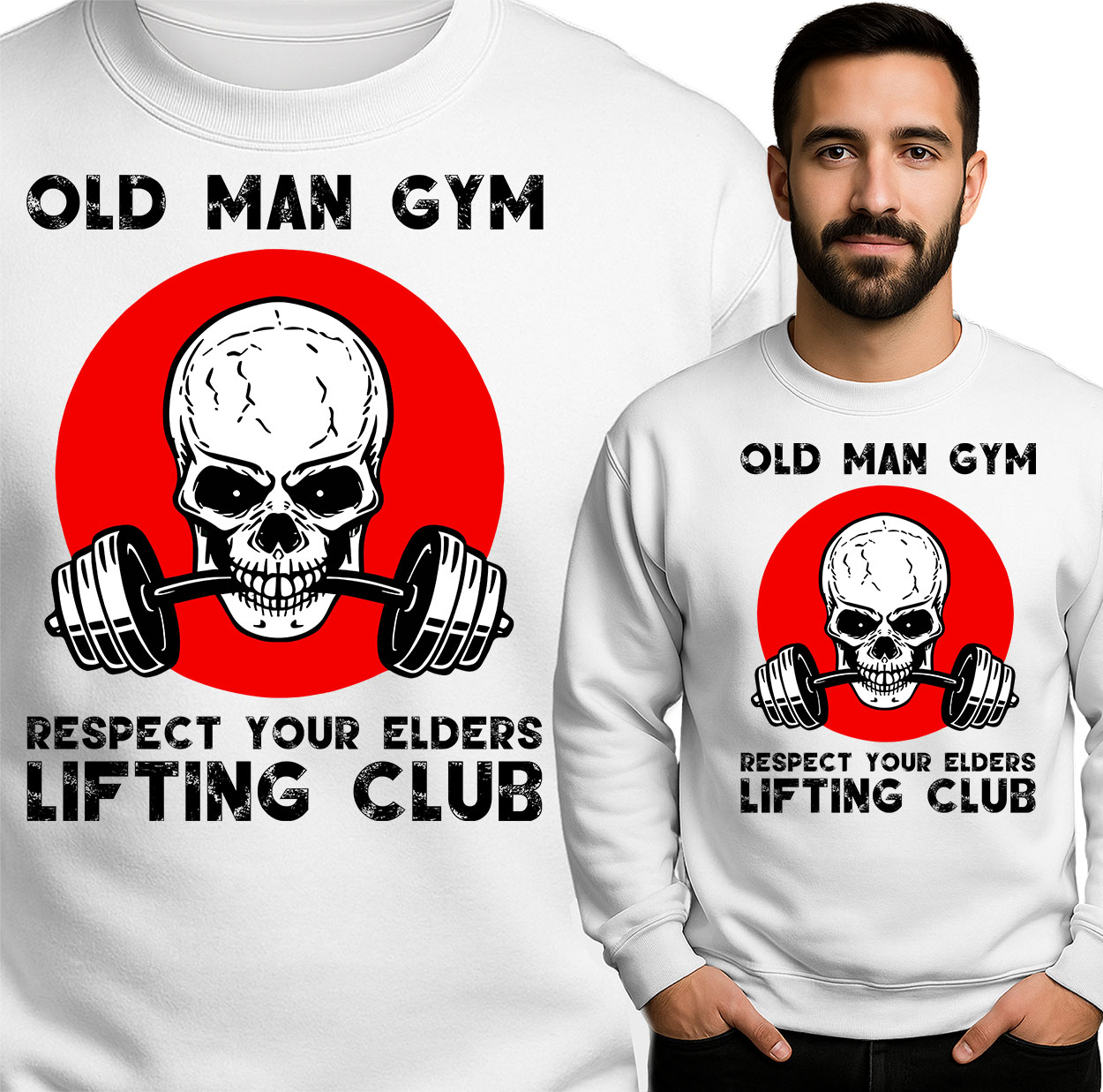 'OLD MAN GYM RESPECT YOUR ELDERS LIFTING CLUB'