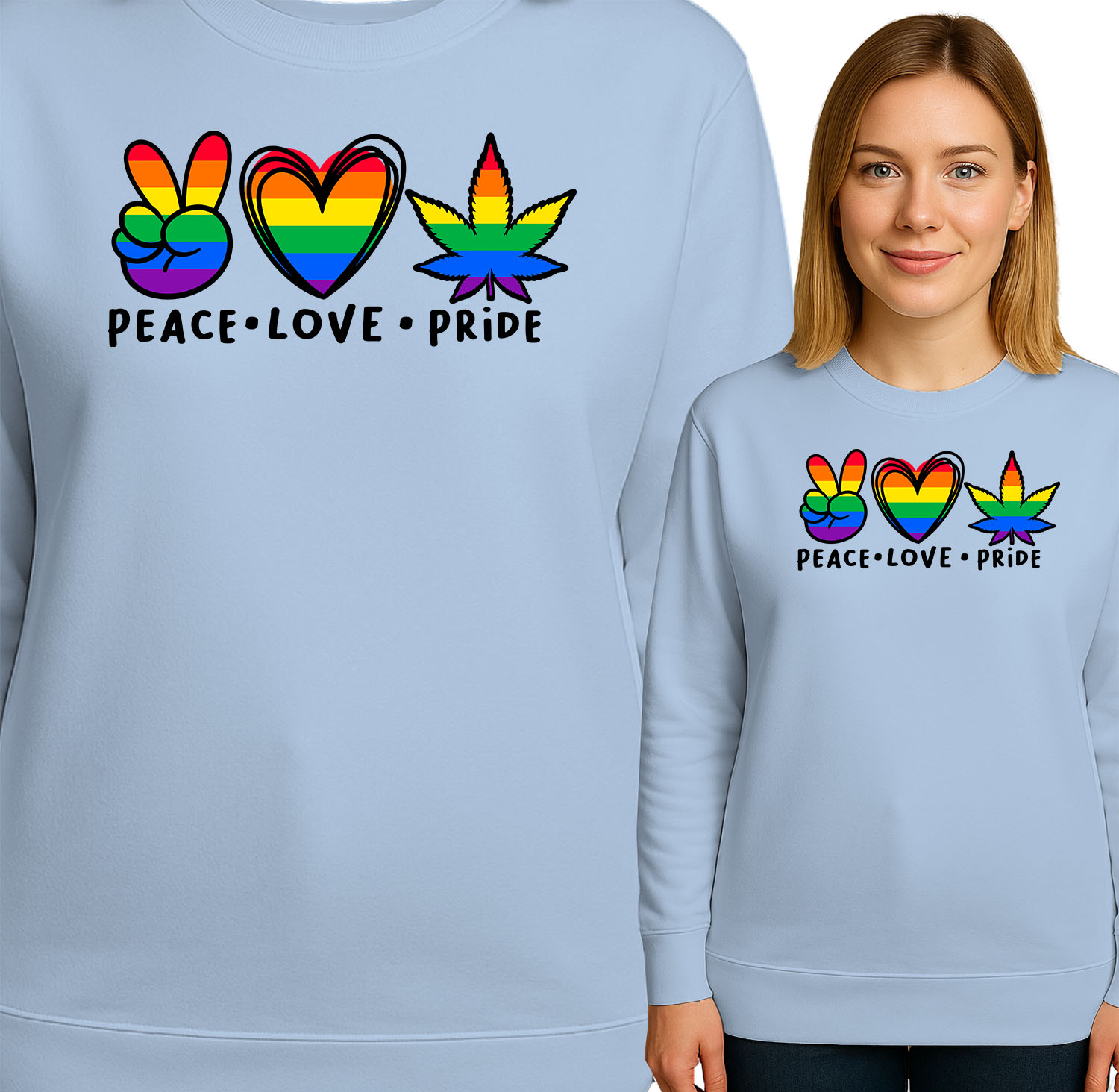 'PEACE LOVE. PRIDE'