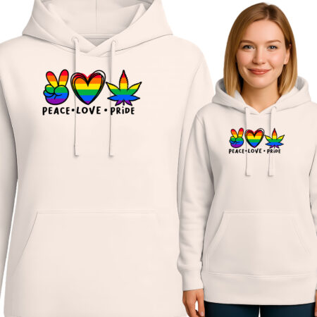 'PEACE LOVE. PRIDE'