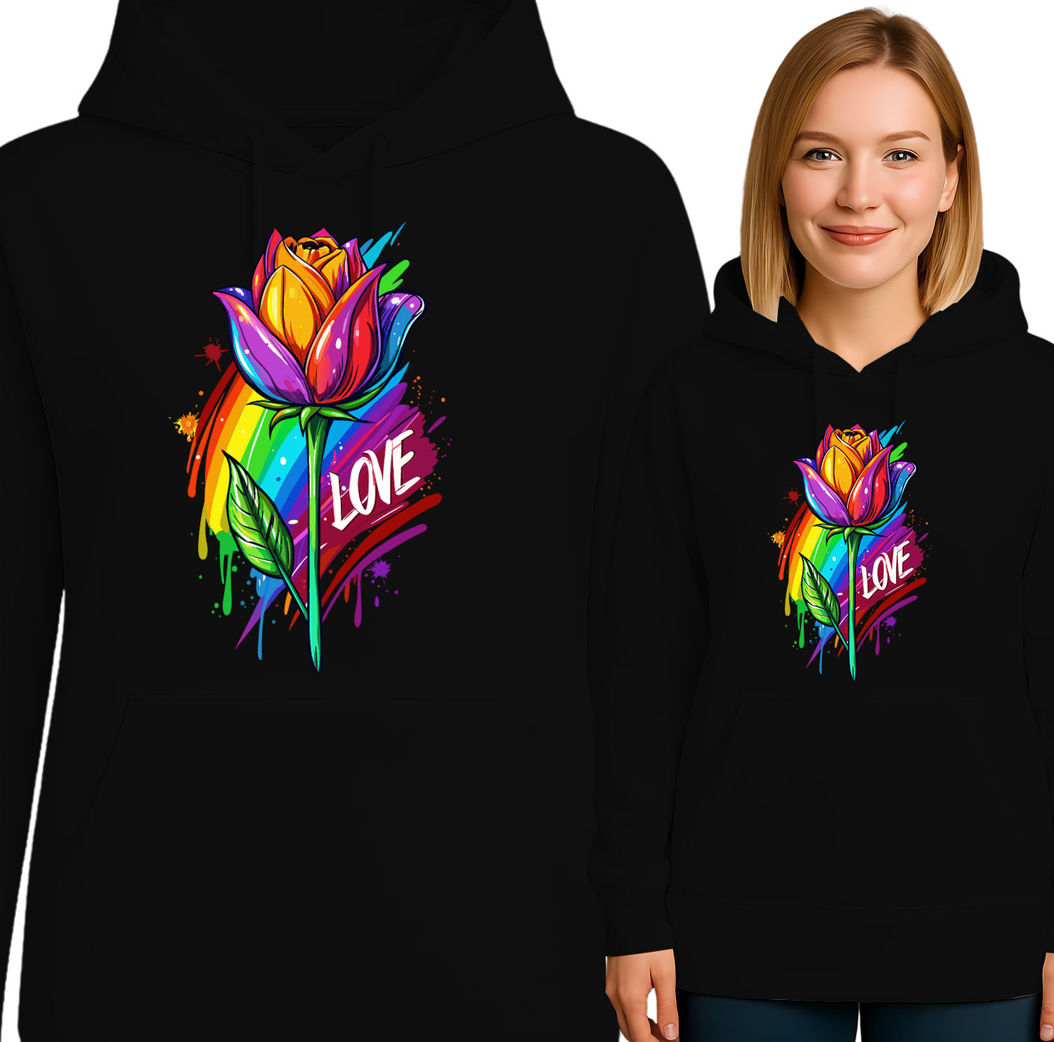 'Rainbow Rose of Love'