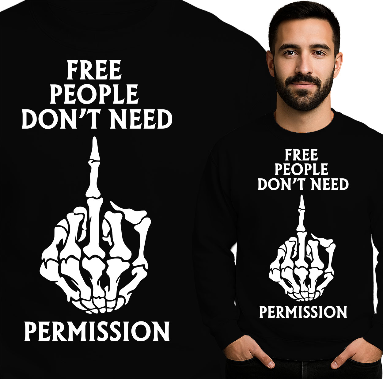 'FREE PEOPLE DON'T NEED PERMISSION'