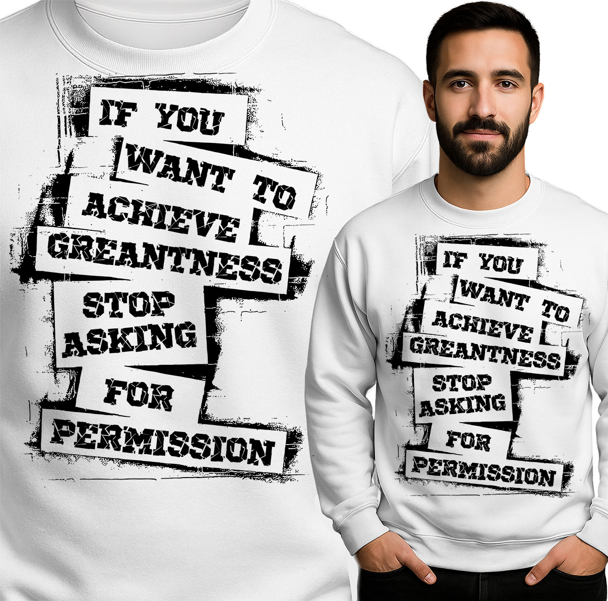 'IF YOU WANT TO ACHIEVE  GREANTNESS STOP ASKING FOR PERMISSION'