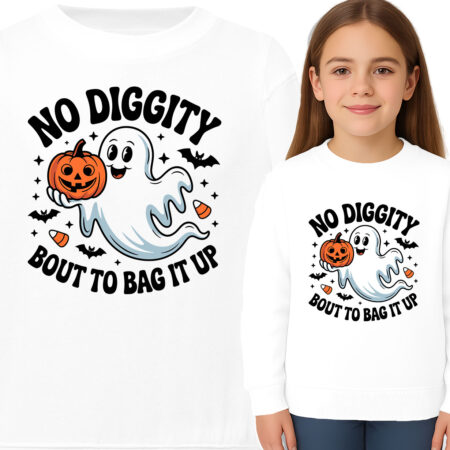'NO DIGGITY BOUT TO BAG IT UP'