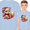 'Cute Fox in Santa Hat'