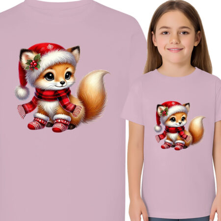 'Cute Fox in Santa Hat'