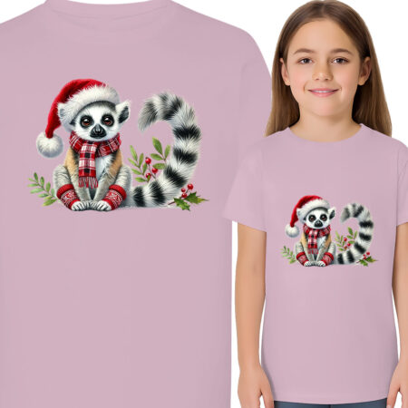 'Słodki lemur w czapce Mikołaja'