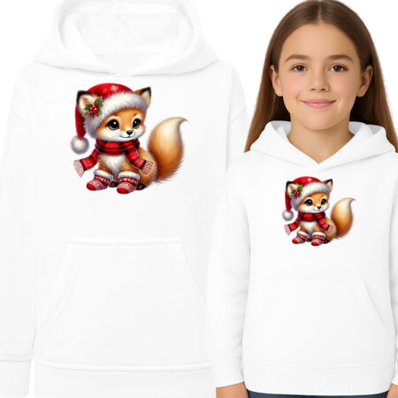 'Cute Fox in Santa Hat'