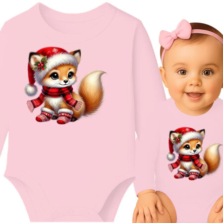'Cute Fox in Santa Hat'