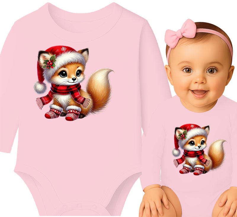 'Cute Fox in Santa Hat'