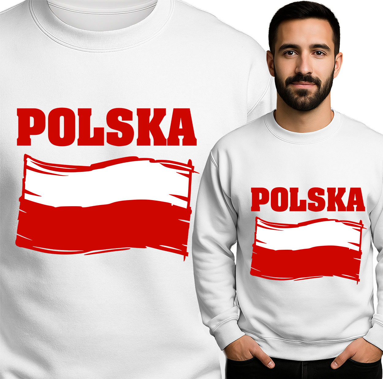 'Polska' z flagą