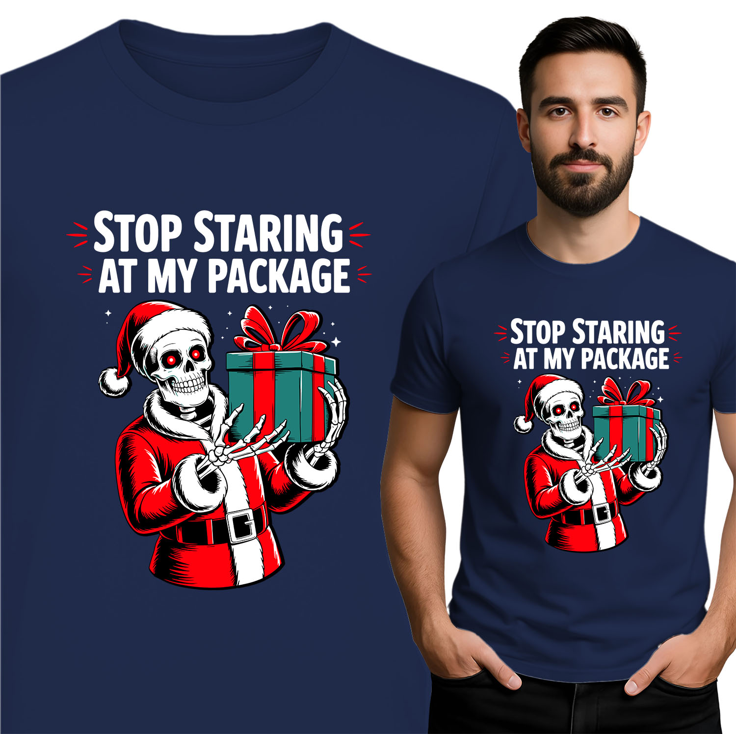 'STOP STARING AT MY PACKAGE'