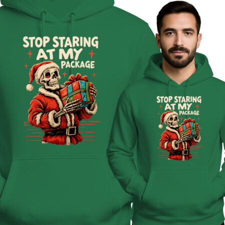 'STOP STARING AT MY PACKAGE'
