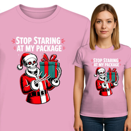 'STOP STARING AT MY PACKAGE'