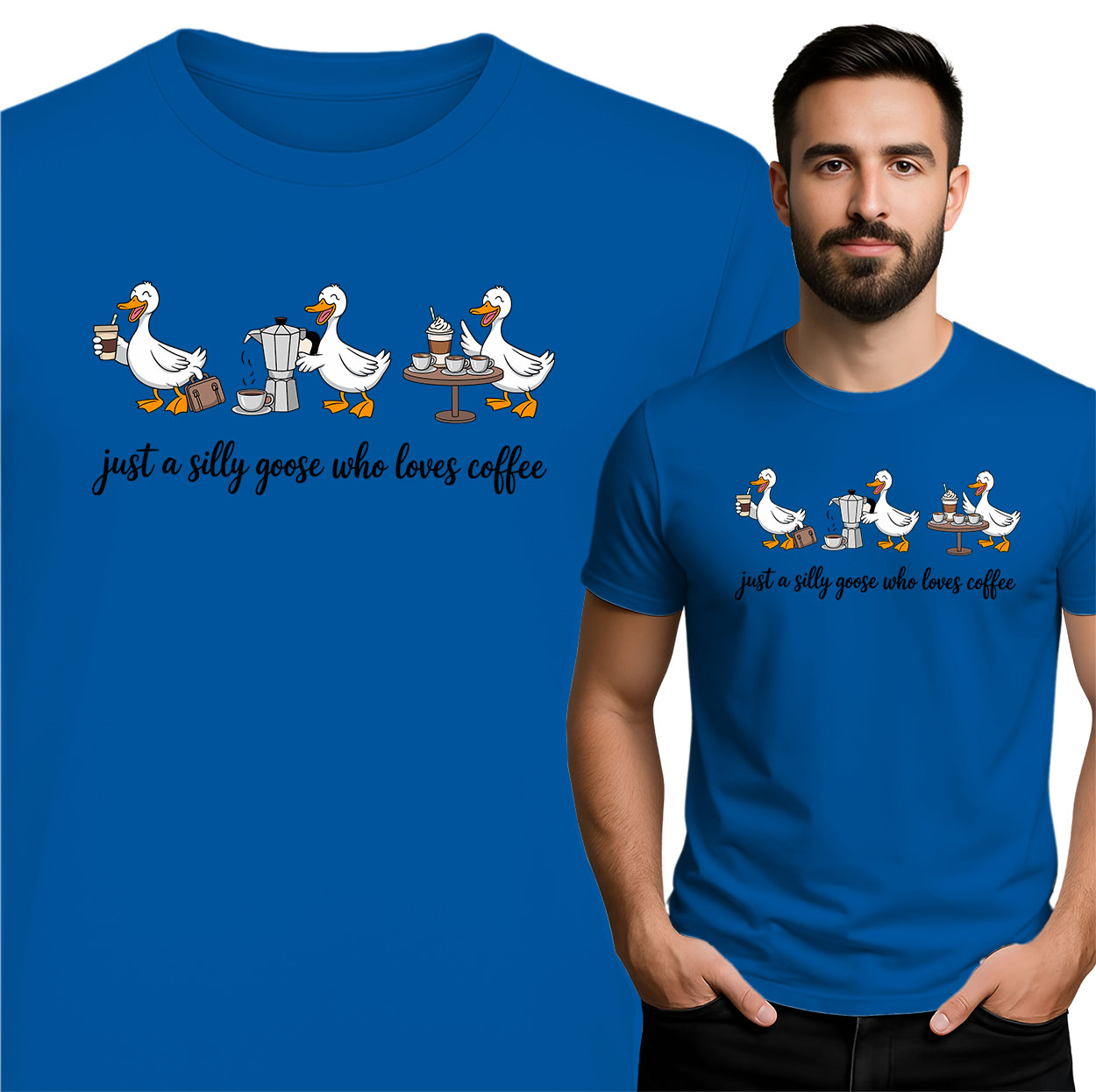'Just a silly goose who loves coffee'