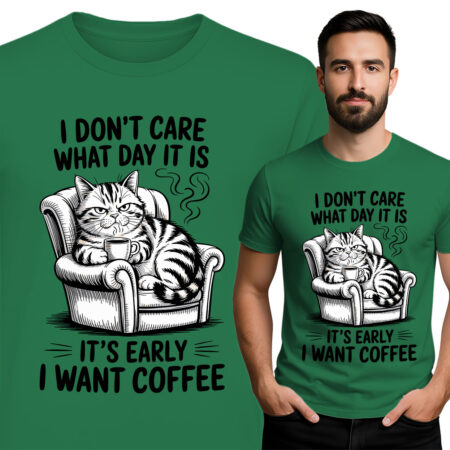 cI DONT'T CARE WHAT DAY IT IS IT'S EARLY I WANT COFFEE'