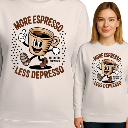 'MORE ESPRTSSO LESS DEPRESSO'