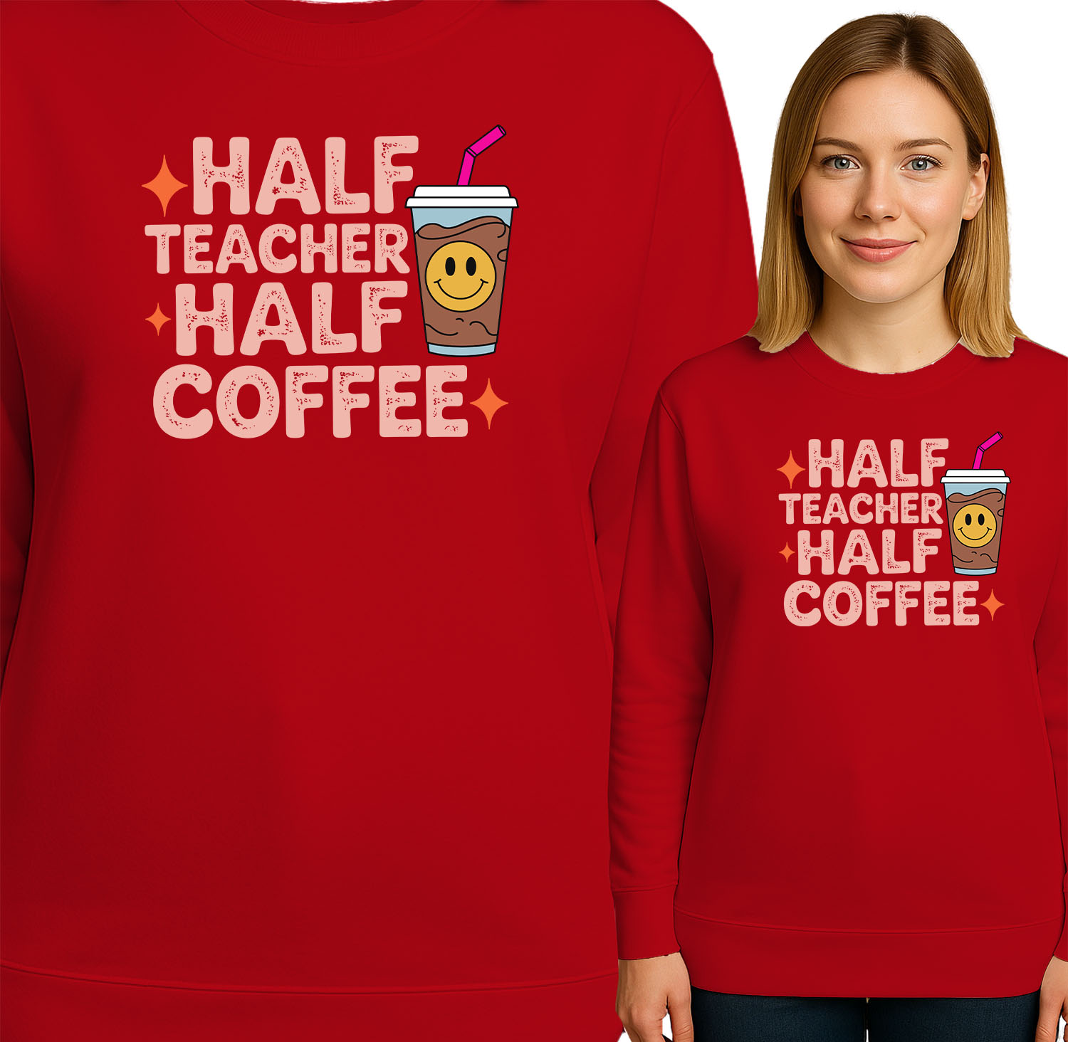 'HALF TEACHER HALF COFFEE'