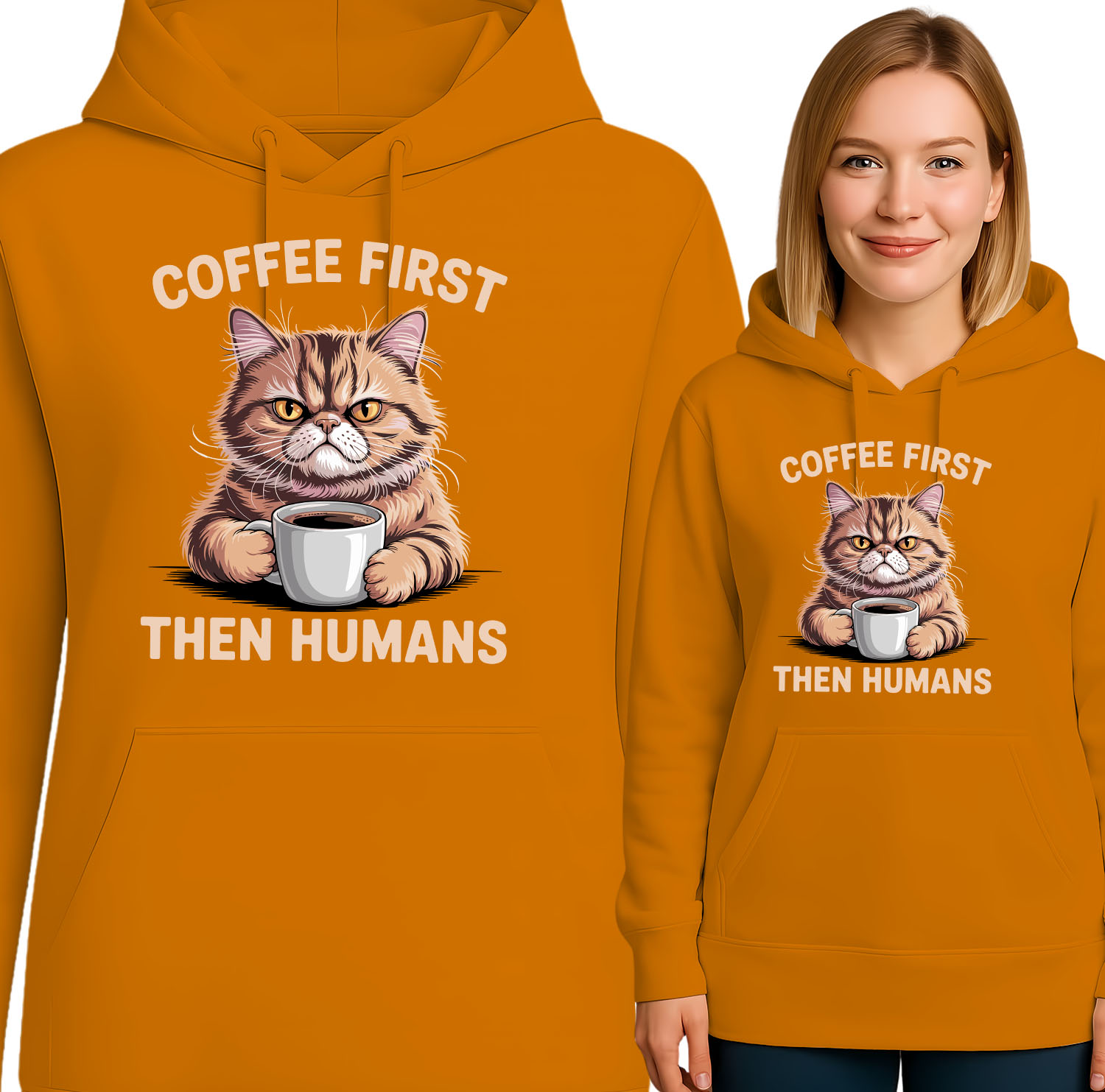 'COFFEE FRIST THEN HUMANS'