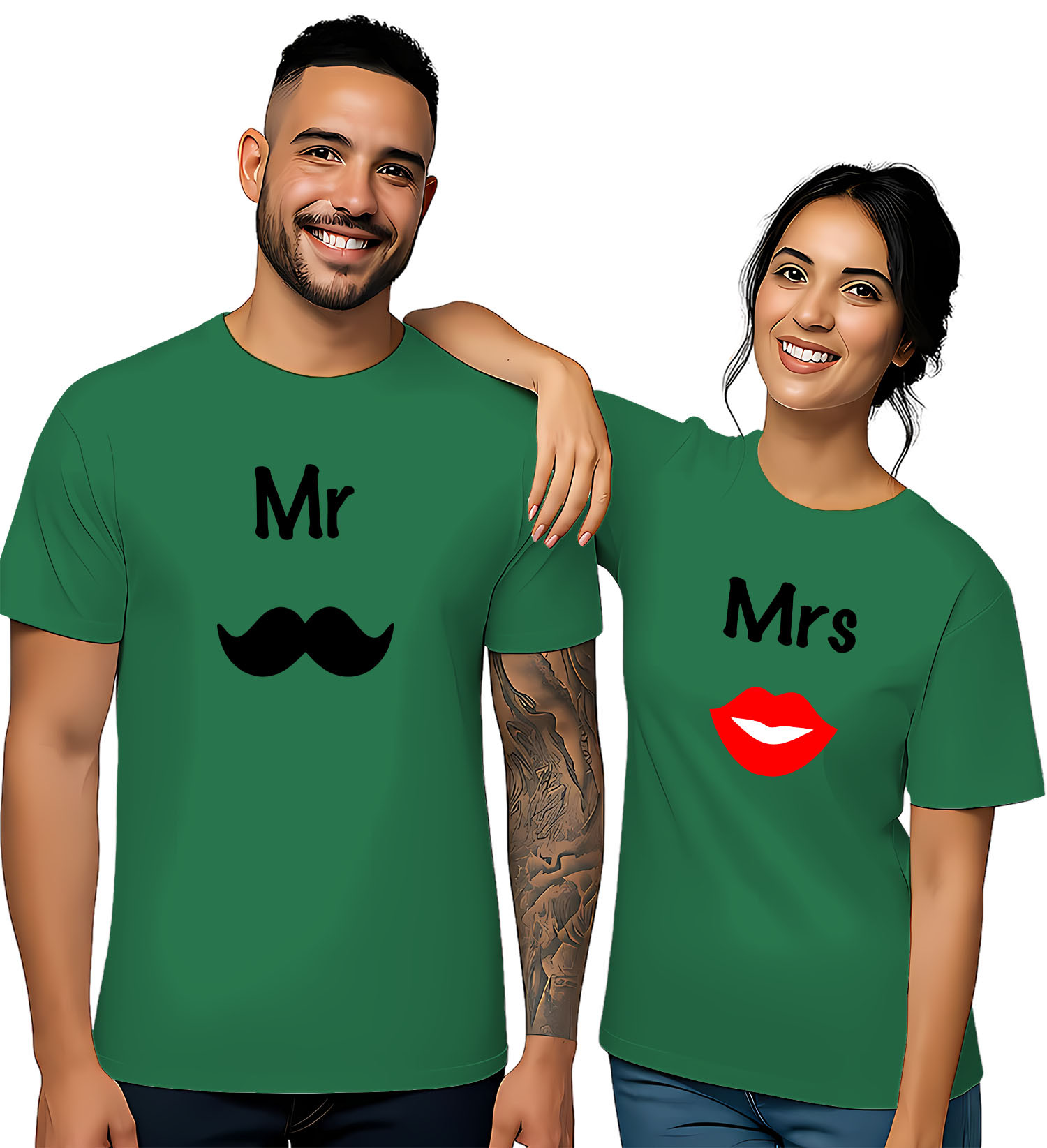 'Mr. Mustache & Mrs. Lips'