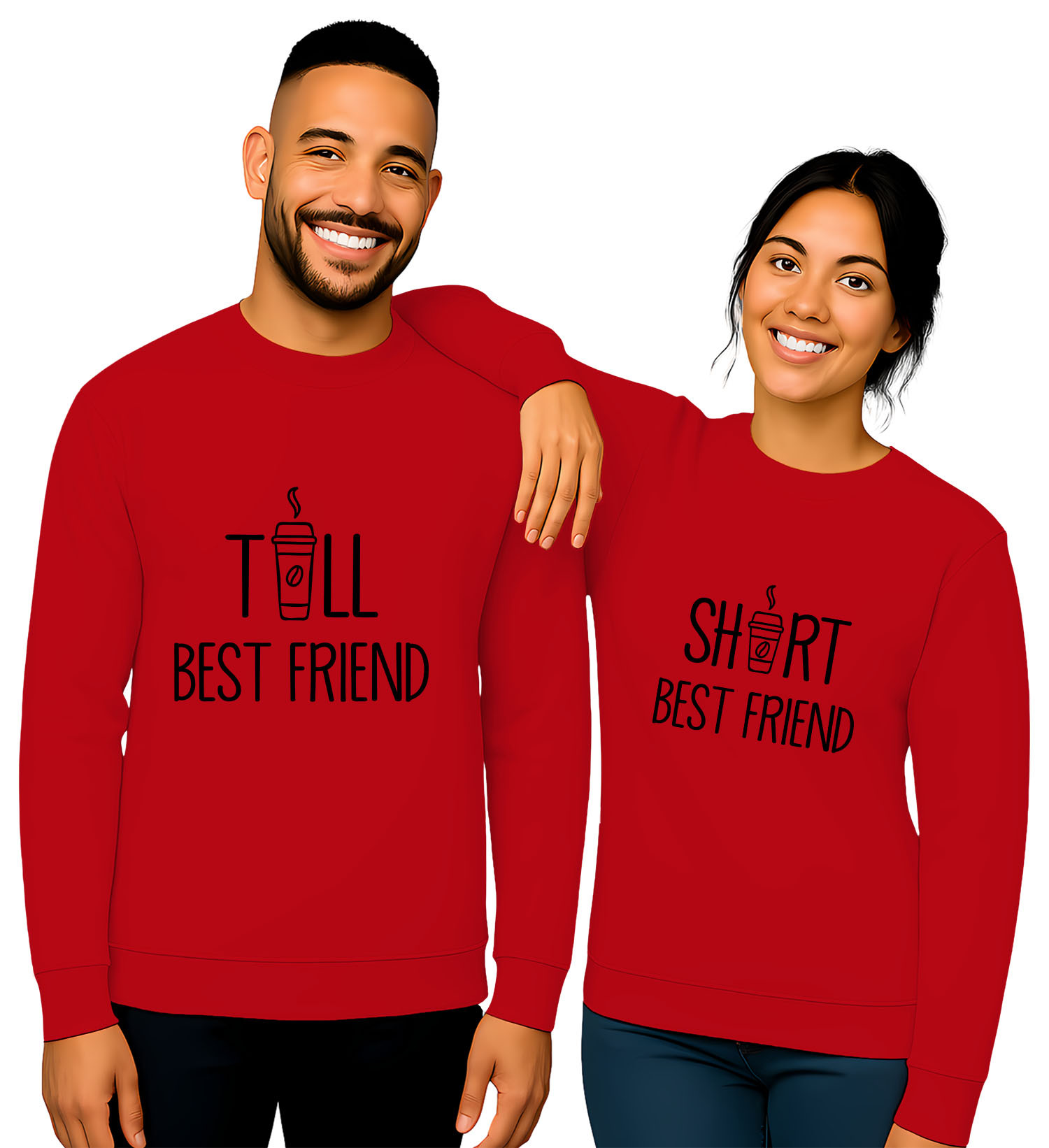 "TALL BEST FRIEND" and "SHORT BEST FRIEND"